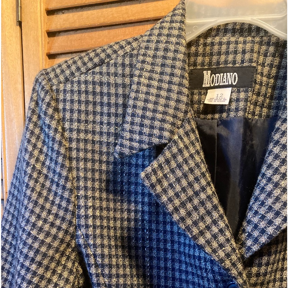 Modiano Navy Blue and Beige Suit - Picture 5 of 12